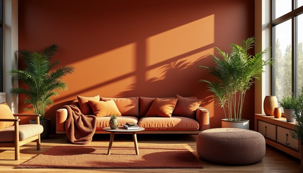 découvrez comment la couleur auburn, chaude et tendance, transforme et réchauffe vos espaces intérieurs pour une ambiance conviviale et élégante.