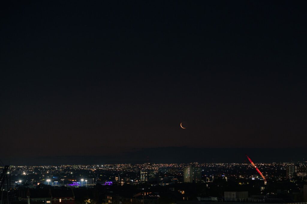 a city at night