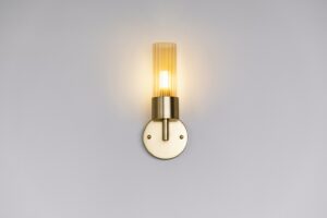 white and silver round wall lamp