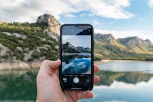 person holding phone