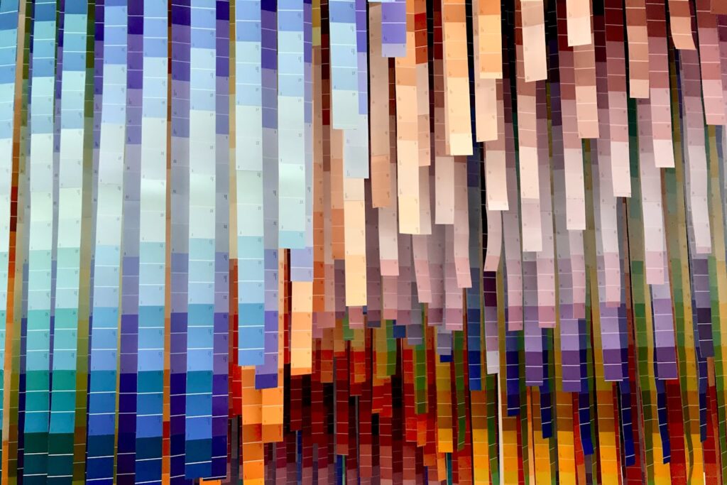 multicolored abstract wall art